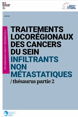 Vignette Couverture du thésaurus Traitements locorégionaux des cancers du sein infiltrants non métastatiques - partie 2